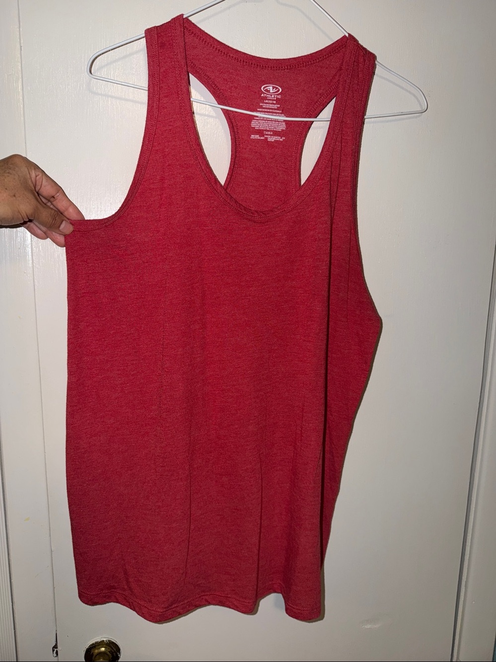 Athletic Works Red Racerback Tank Top - Picture 2 of 4